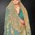 Dusty rama zari badla embroidery work silk blend saree