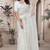 White resham badla zari embroidery work net saree