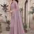 Lavender resham badla zari embroidery work net saree