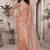 Peach resham badla zari embroidery work net saree