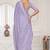 Lavender resham sequin zarkan embroidery work silk blend saree
