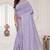 Lavender resham sequin zarkan embroidery work silk blend saree