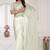 Cream resham sequin zarkan embroidery work silk blend saree