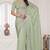 Pista resham sequin zarkan embroidery work silk blend saree