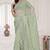 Pista resham sequin zarkan embroidery work silk blend saree
