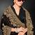 Black zari badla embroidery work silk blend saree