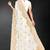 White zari badla embroidery work silk blend saree