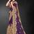 Purple zari badla embroidery work silk blend saree