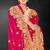 Rani zari badla embroidery work silk blend saree
