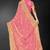 Dusty pink zari badla embroidery work silk blend saree