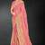 Dusty pink zari badla embroidery work silk blend saree