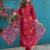 Women's Silk Blend Floral Straight Printed Kurta Pant With Dupatta | kurta sets for woman