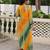 Green faux georgette bandhni print with kutchi patche work navratri kurti