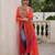 Pink faux georgette bandhni print with kutchi patche work navratri kurti
