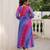 Purple faux georgette bandhni print with kutchi patche work navratri kurti