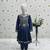 Designer Chinon Silk Embroidery Work Blue Readymade Gown