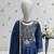 Designer Chinon Silk Embroidery Work Blue Readymade Gown