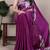 pink Floral Printed Satin Silk Saree