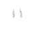 Rhodium polish cz diamond necklace & earrings set – elegant silver finish for modern look