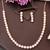 Rose gold polish cz diamond necklace with matching earrings – romantic & trendy jewelry set