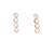 Rose gold polish cz diamond necklace with matching earrings – romantic & trendy jewelry set
