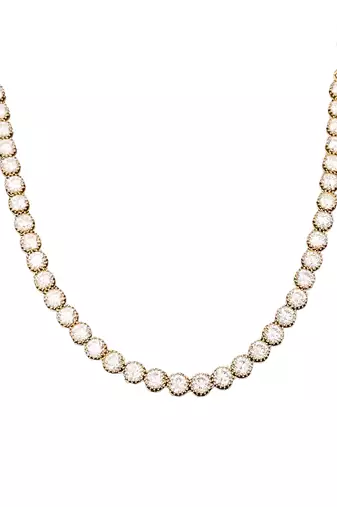 Mehendi polish cz diamond necklace & earrings set     antique ethnic finish for traditional charm