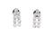 Rhodium polish double line cz diamond necklace set with earrings – elegant silver shine for parties & weddings