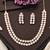 Rose gold double line cz diamond necklace with earrings – modern glamour jewelry for evening & bridal wear