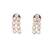 Rose gold double line cz diamond necklace with earrings – modern glamour jewelry for evening & bridal wear