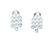 Silver polish crystal beaded necklace and earring set, triple strand statement jewellery for all occasion