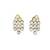 White cz diamond necklace set, mehendi polish finish, wedding wear jewelry