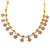 Floral inspired necklace set, high gold polish traditional green & red temple jewelry