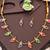 Multi-color meenakari leaf palakka necklace set, high gold polish lightweight jewelry