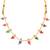 Multi-color meenakari leaf palakka necklace set, high gold polish lightweight jewelry