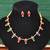 Meenakari heart shapd palakka necklace set, high gold polish, multicolor enamel jewelry
