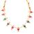 Meenakari heart shapd palakka necklace set, high gold polish, multicolor enamel jewelry