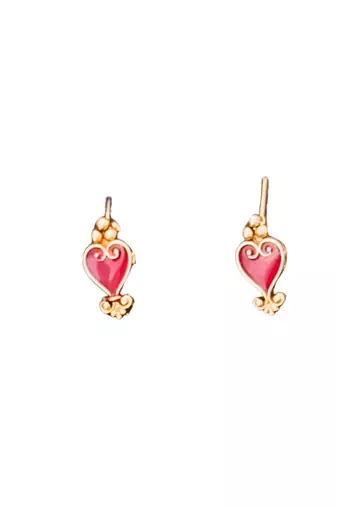 Meenakari heart shapd palakka necklace set, high gold polish, multicolor enamel jewelry