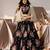 Fashional Georgette Embroidery Black Readymade Koti Lehenga Choli