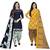 Multicolor cotton blend printed unstitched salwar suit material combo of 2