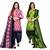 Multicolor cotton blend printed unstitched salwar suit material combo of 2