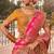multicolor banarasi silk woven zarkan cut work embroidered lehenga choli