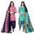 Multicolor cotton blend printed unstitched salwar suit material combo of 2
