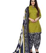 Multicolor cotton blend printed unstitched salwar suit material combo of 2