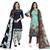 Multicolor cotton blend printed unstitched salwar suit material combo of 2