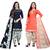 Multicolor cotton blend printed unstitched salwar suit material combo of 2
