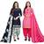 Multicolor cotton blend printed unstitched salwar suit material combo of 2