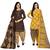 Multicolor cotton blend printed unstitched salwar suit material combo of 2