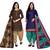 Multicolor cotton blend printed unstitched salwar suit material combo of 2