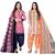 Multicolor cotton blend printed unstitched salwar suit material combo of 2