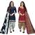 Multicolor cotton blend printed unstitched salwar suit material combo of 2